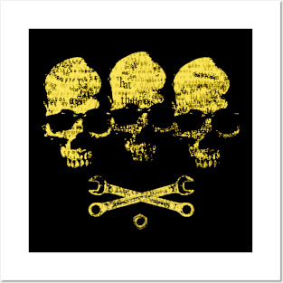 yellow skulls Posters and Art